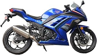 X-PRO 250cc Assembled in Crate 6 Speed EFI Fuel Injection Dirt Bike Motorcycle Bike Street Bike Motorcycle (Blue)