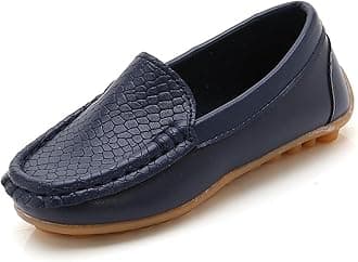 Boys Girls Loafers Dress Flats Slip-On Oxford Casual Moccasins School Walking Boat Shoes(Toddler/Little Kid/Big Kid)