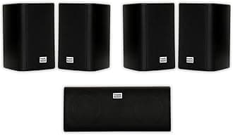Acoustic Audio AA351B and AA35CB Indoor Speakers Home Theater 5 Speaker Set