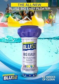 BLU52 Big Easy Multi-Functional Pool Floater, Swimming Pool Chemical Dispenser, Monthly Pool Sanitiser, 1.6kg