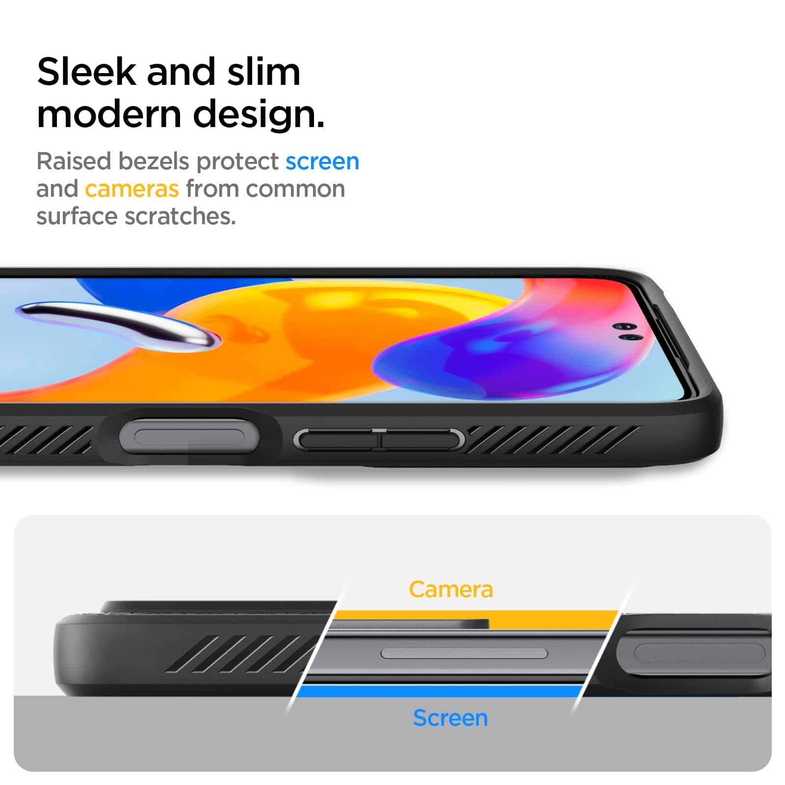 Spigen Liquid Air for Redmi Note 12 Pro/Note 11 Pro 5G/ Case, Redmi Note 12 Pro/Note 11 Pro 5G Back Cover - TPU｜Matte Black