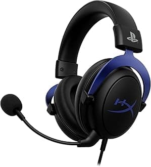 Cloud - Gaming Headset, PlayStation Official Licensed Product, for PS5 and PS4, Memory Foam comfort, Noise-cancelling mic, Durable aluminum frame,Black