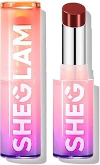 SHEGLAM Mirror Kiss High-Shine Lipstick Silky Jelly Texture Hydrated&Smooth Lip Gloss-Bold Type