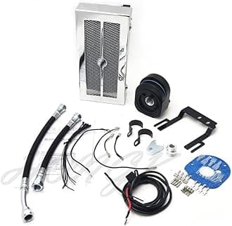 HONGK- Chrome Reefer Oil Cooler Fan Cooling System Compatible with H-D Softail 2001-2017 2015 [B076J91MRZ]