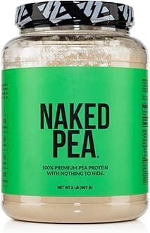 NAKED Pea - 2LB 100% Pea Protein Powder from North American Farms - Unflavored Vegan Pea Protein Isolate - Plant Protein Powder, Easy to Digest - 30 Servings