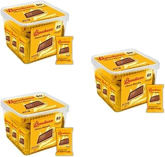 Bauducco Choco Biscuit Cookies – Crispy Chocolate-Covered Biscuits, Individually Wrapped for Snacking, Dessert, and Lunch Boxes, 25.3 oz, 40 Count (Pack of 3)