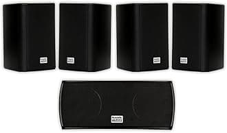 Acoustic Audio AA351B and AA32CB Mountable Indoor Speakers Home Theater 5 Speaker Set