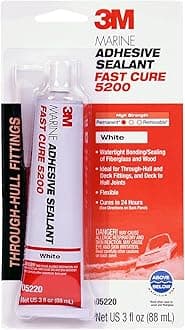 3M 05220 Marine Adhesive/Sealant 5200 Fast Cure, 3 oz. / White