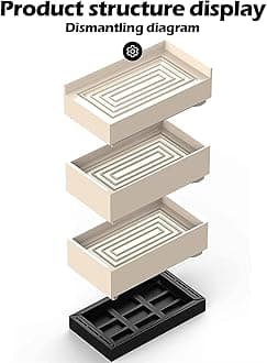 THE WHITE SHOP 4 PCS Furniture Risers, Bed/Sofa/Desk/Table/Chair Leg/Fridge Lifts, Rectangle Adjustable Risers Blocks for Extenders, Heavy Duty Supports Up to 1300 Lbs, Apricot-Rectangle (18 * 9)