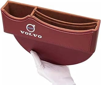 Car Seat Storage Box, Leather Car Seat Gap Filler Organizer for Volvo XC90 XC60 V50 S60 V70 V60 V40 S90, for car Storage of Cell Phones, Sunglasses, Keys, Cards