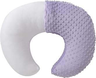 Nursing Pillow and Positioner with Cover for Breastfeeding and Bottle Feeding, Propping Baby, Tummy Time, Baby Sitting Support, Awake-Time Support (Orchid, 22" x 17.7" x 5.9")