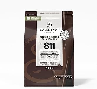 Callebaut Recipe #811 Finest Belgian Dark Chocolate With 54.5% Cocoa, 5.51 Pounds