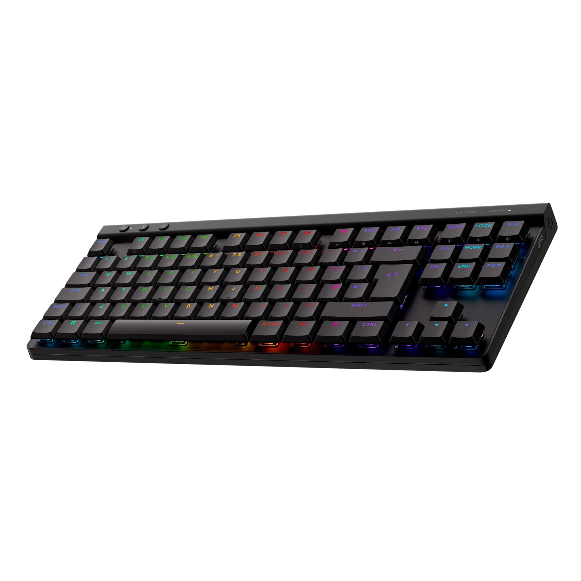 - Logitech G515 Lightspeed TKL Low Profile Wireless Gaming Keyboard, LIGHTSYNC RGB, Thin Tenkeyless Design, PBT Keycaps, Tactile (Brown) Mechanical Switches - Black