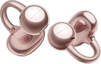 FreeClip, Groundbreaking Aesthetic Design, Feather-light Wearing, Open-ear Listening, AI Crystal-Clear Call, Long Battery Life, Dual-Device Connections, Rose Gold