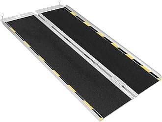Ruedamann5FT Portable Wheelchair Ramp, Folding Handicap Ramps for Home Entry, Aluminum Wheelchair Ramps for Doorways, Steps, Stairs, Scooters, Power Wheelchairs, Strollers