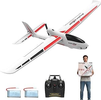 - volantexrc RC Glider Plane Ranger600 Stunt 4 CH Remote Control Airplane RTF with 6-Axis Gyro & 3 Modes Easy to Fly, 2.4GHz Radio Controlled Aircraft for Beginners & Adults (White)
