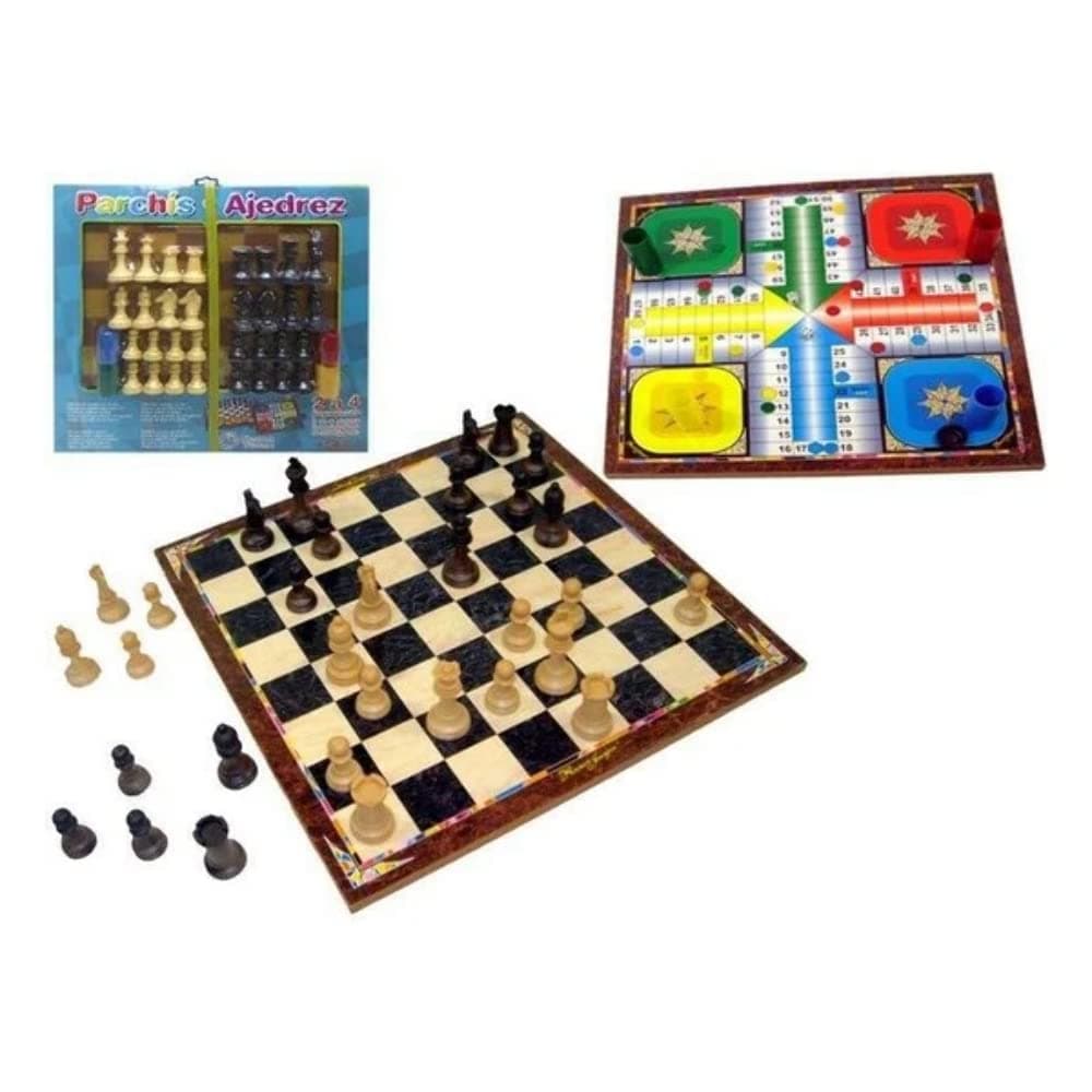 Rama Patchwork Table Branch 4 and Chess 41 x 41 with Multi-Coloured Sheets (90574
