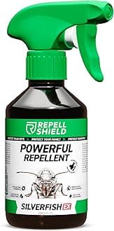 RepellShield Silverfish Repellent Spray -250ml- Peppermint & Spearmint Silver Fish Treatment for Bathrooms, Kitchens & Cupboards - Indoor Home Spray for Damp Areas, Storage Spaces & Entry Points