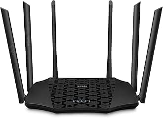 Tenda AC21 AC2100 Dual Band Gigabit Wireless Cable Router,Speed Up to 2100 Mbps,MU-MIMO,5 Gigabit LAN Ports, Easy Setup,Supports Guest Network,Parental Control,Client Filter,IPv6
