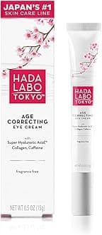 Age Correcting Eye Cream 0.5 Fluid Ounce - with Super Hyaluronic Acid Caffeine Collagen and Light Diffusing Pigments - lightweight non-greasy fragrance free (packaging may vary)