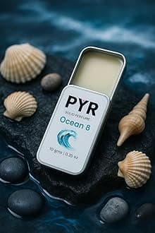 PYR Solid Perfume for Wax Men & Women | Ocean 8 Long-Lasting & Strong Fragrance | Non-Greasy & Travel-Friendly | Perfect for Date Night & Gifting | 10g
