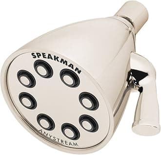 Speakman S-2251-PN Signature Icon Anystream High Pressure Adjustable Shower Head Solid Brass Polished Nickel