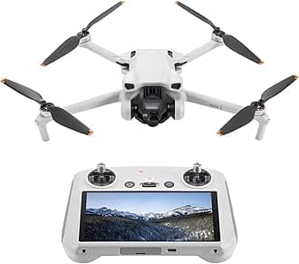 Mini 3 (DJI RC) – Lightweight and Foldable Mini Camera Drone with 4K HDR Video, 38-min Flight Time, True Vertical Shooting, and Intelligent Features