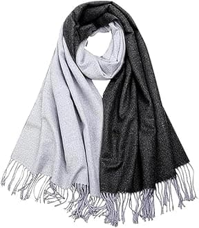 Floralies Cashmere Scarf for Women Wool Scarf Gift Box Double-sided Style Tassels Winter Thick Oversized Scarves Wraps