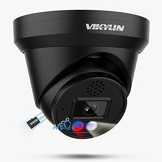 4K 8MP Full Color PoE IP Camera Active Deterrence (red/Blue LED, Siren), 4K PoE Camera Turret with Human/Vehicle Detection,98ft Night Color Vision F1.0,MicroSD 256GB, 2-Way Audio, Blue Iris,NDAA,Black