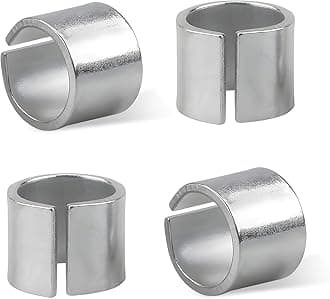 2 Pairs Battery Post Shims, Negative & Positive Battery Terminal Shim Converters, Pure Lead Battery Terminal Adaptor Sleeves for Most Vehicles, Universal Car Accessories