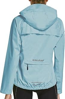 BALEAF Women s Cycling Rain Jackets Waterproof Windbreaker Running Jackets Reflective Rain Gear Packable Lightweight Hooded