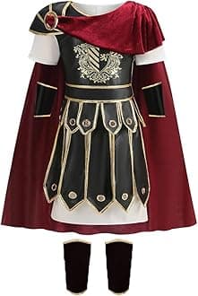 yolsun Boys Roman Soldier Costume Kids Warrior Knight Costume Brave Medievel Gladiator Halloween Cosplay