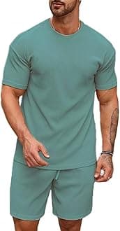 SMOWKLY Men's Premium Cotton Blend Pyjama Set || Stylish Round Neck T-Shirt and Shorts || Casual Night Suit Wear Set for Man