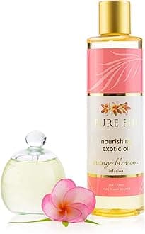 PURE FIJINourishing Exotic Body Oil - Natural Coconut Oil for Skin in Bath & SPA with Vitamin E - Body Oil, Massage Oil, Body Lotion For Women and Men, Orange Blossom, 8oz