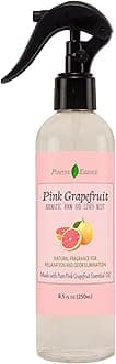 Pink Grapefruit Linen and Room Spray – Natural Air Freshener with Pure Essential Oil, Fresh Citrus Pillow Spray, Bathroom Odor Eliminator, Fabric and Home Fragrance – 8.5 fl oz
