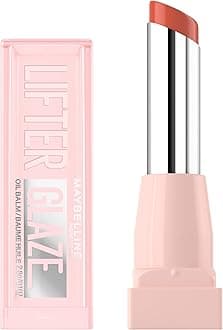 MAYBELLINE Lifter Glaze Oil Balm with Hyaluronic Acid and Hydrating Oil Blend, Lip Balm with 24HRs of Smooth, Moisturizing Shine, Caramel Glow (Sheer Light Brown Nude)