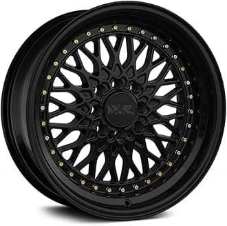XXR 536 Black/Gold Rivets Wheel with Painted (16 x 8. inches /4 x 100 mm, 20 mm Offset)