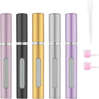 5pcs Mini Perfume Travel Bottle, Perfume Atomiser Refillable, 5ML Spray Bottles, Portable for Travel Holiday, Outdoor Activities and Business(Style 4)