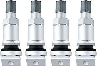 Clamp-in Valve Stem for TPMS Tyre Pressure Monitoring System, 4Pcs Pressure Monitoring Sensor Valve Stems Replacements Anti-Explosion Tire Valve Stem Tool for Cars
