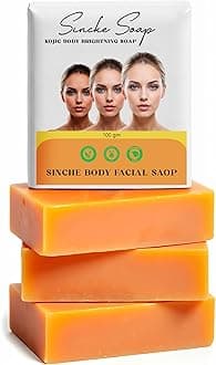 3 PACK Sinche Body Facial Soap, Skincare Sinche Body Brightning soap, Natural & Nourishing 100 Grams Gentle Cleanse & Moisturize with Herbal Extracts Suitable for All Skin Types Each (PACK 3) (PAck 3)