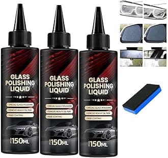 Auto Glass Scratch Care Polishing Fluid, 2025 New Glass Oil Film Remover for Car Window,Liquid Glass Polish,Paint Restorer,Car Scratch Remover for Minor Scratches,Eliminates Coatings Waxes Oils (3)
