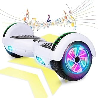 Hoverboard, 6.5 Inch Self Balancing Hoverboards with Bluetooth and Flashing LED Lights, Hover Board for Kids Teenagers