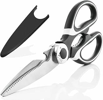 SKYTONE Multi Purpose Made In Japan Kitchen Scissors, food scissors,Premium Stainless Steel Solid Kitchen Shears for Meat, Seafood, Chicken, Vegetables, Herbs, BBQ, Bottle Opener (Kitchen Scissor)