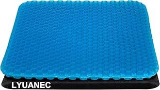 LYUANEC Gel Seat Cushion for Long Sitting - 20" x 20" x 1.8" Extra Large Gel Cushion, (Super Soft＆Breathable) Seat Cushion for Pressure Relief
