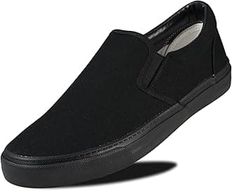 Men's Sneakers Low Top Canvas Slip On Shoes for Men, Soft Insole Mens Slip on Sneakers