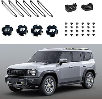Matte Black Roof Rack, Wheel Covers, Bumper Hooks Compatible with Jetour T2 2023-2025 Models [36 decorative pcs]