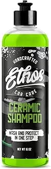 Ethos Ceramic Car Shampoo 16 oz (473 ml), Ceramic Resin (SiO2) Blend, Water Repellent Coating Car Shampoo, Handmade, Cleaning Agent, Domestic Genuine Product