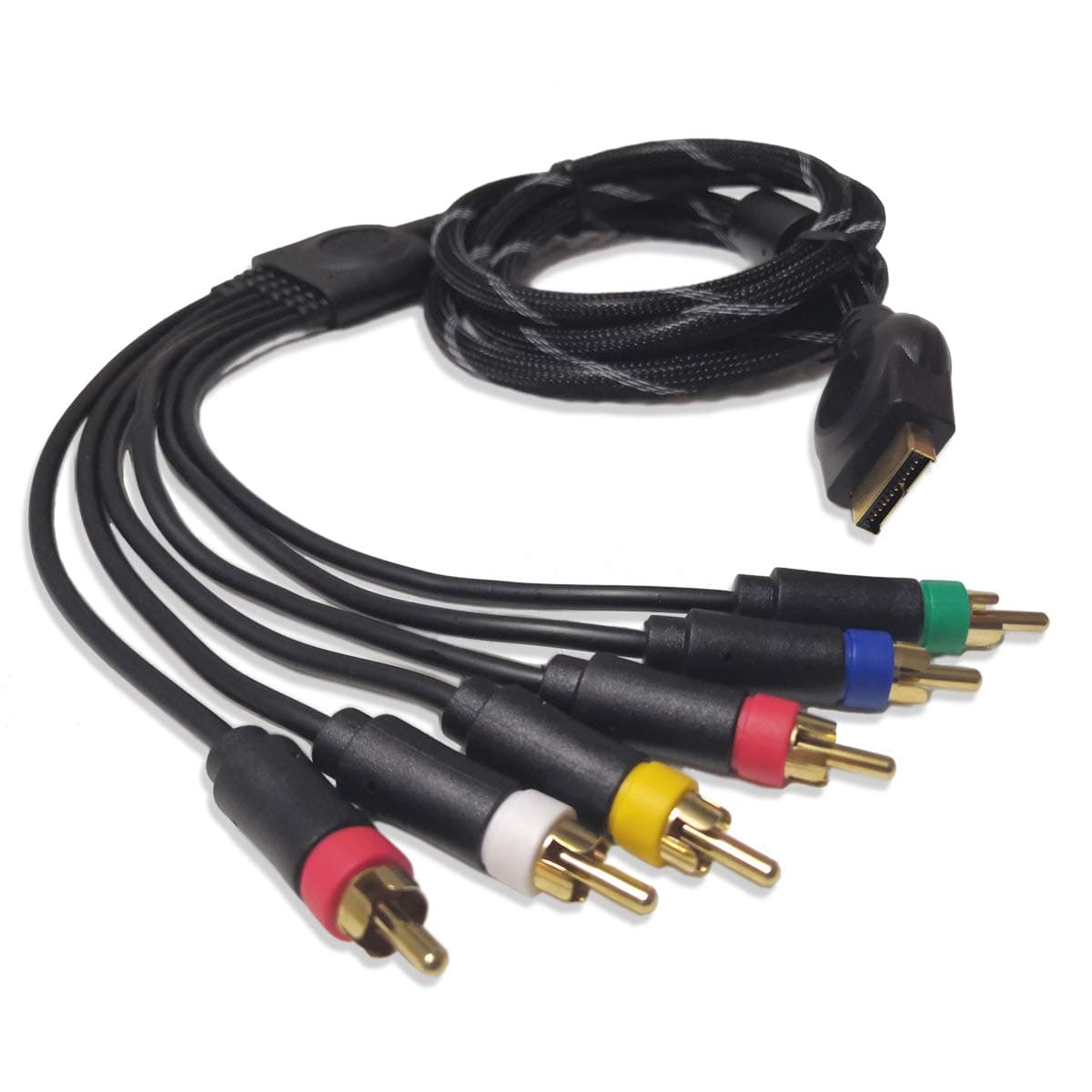 Component Audio Video Cable for PS2 / PS3, HD Multi Out Composite RCA Audio Video Cable (6 Feet)