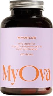 3 Pack of MyOva Myoplus - Natural Female Support Supplement for PCOS - 4000mg Myo-Inositol + 200ug Folate + 100ug Chromium - **15% Saving** - 90 Days Supply, 360 Tablets - Made in The UK