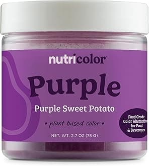 Purple Plant Based Food Coloring From Purple Sweet Potato Powder (75 Servings) - Nutricolor Color Alternative For Food & Beverages